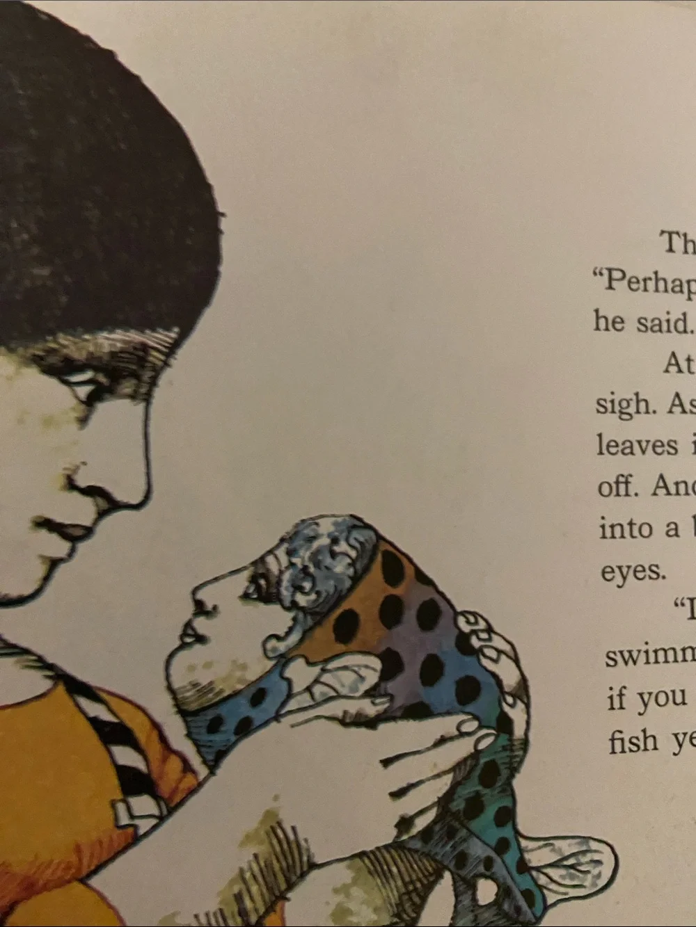 Vintage 70s 1970s Groovy. Little Spotted Fish Illustrated Children's Book Yolen